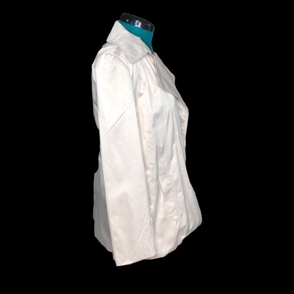 Calvin Klein Latte Asymmetrical Belted Wrap Jacket - Picture 3 of 9